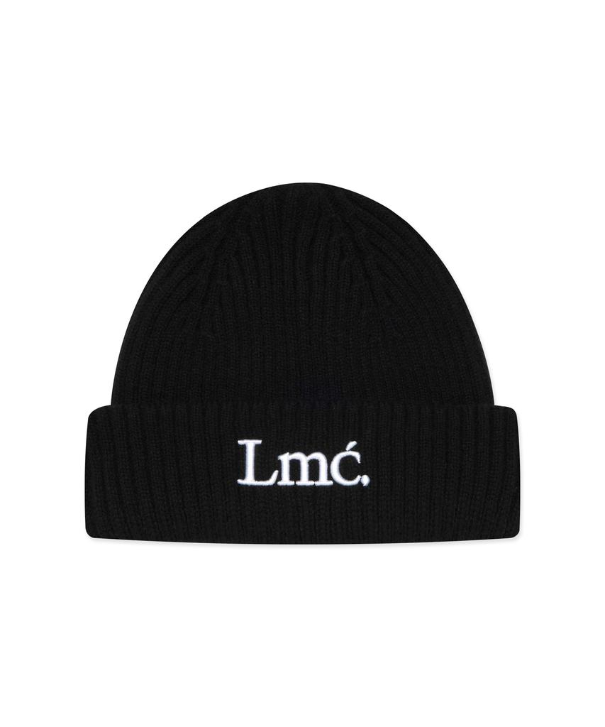 LMC Serif Name Knit Beanie Black