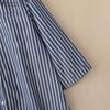 ZANZEA Women Casual Turn Down Collar Stripe Print Loose 3/4 Sleeve Blouse