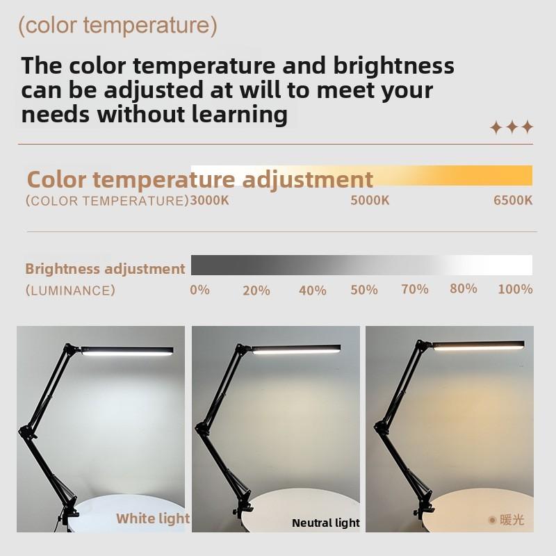 Folding Led Clamp Lamp With High Cri For Study Reading And Desk Tasks
