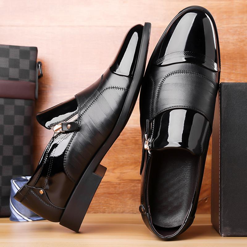 Mode High-End Marke Herren Glänzende Lederschuhe Business Herren Pendeln Geselligkeit Formelle Schuhe Vielseitige Herren Leder Slipper