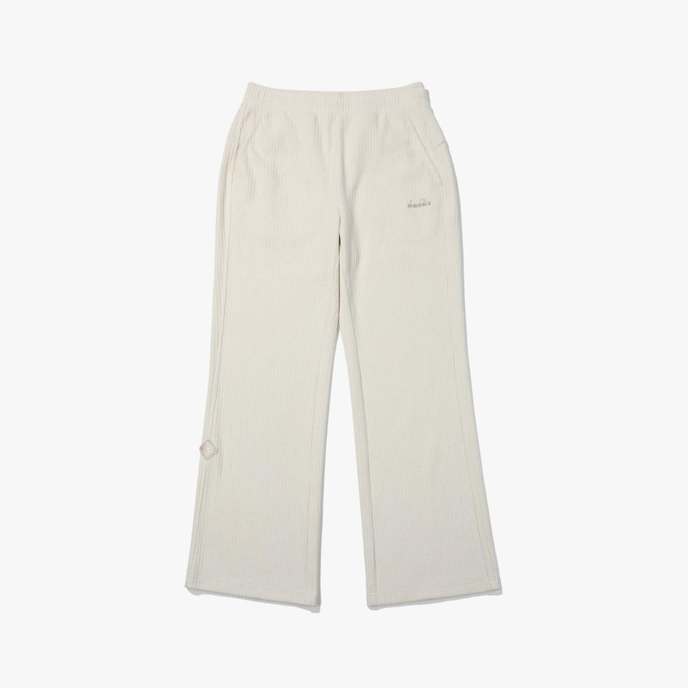 Diadora Trento Corduroy Bootcut Pants Women Off White