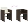 VidaXL Ensemble à manger de jardin et coussins 11 pcs marron rotin 3277916