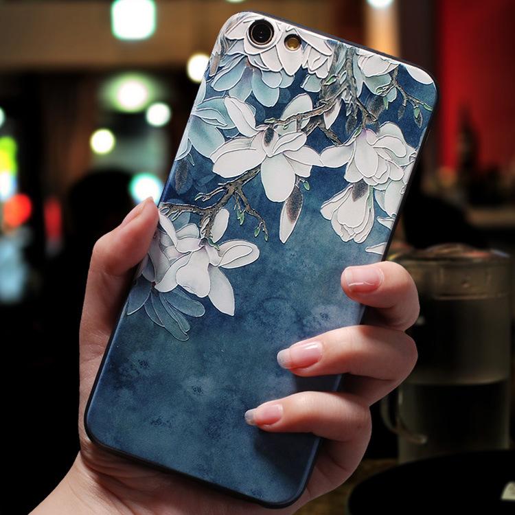 For Oneplus 8 Pro Case 3D Emboss Relief Flower Phone Case For Oneplus Nord 8T 8 T 7T 7 Pro 6 6T 3 3T 3 T Cover One Plus 7t Cases