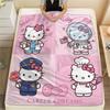1PC Hello Kitty Cute Print Flannel Blanket, High quality All Seasons, Home Decor, Warmth and Comfort, Perfect for Christmas Gifts