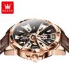 OLEVS 7051 Mens Watches Waterproof Luminous Multifunctional Automatic Mechanical Watch for Men skeleton Watches Luxury Men Reloj