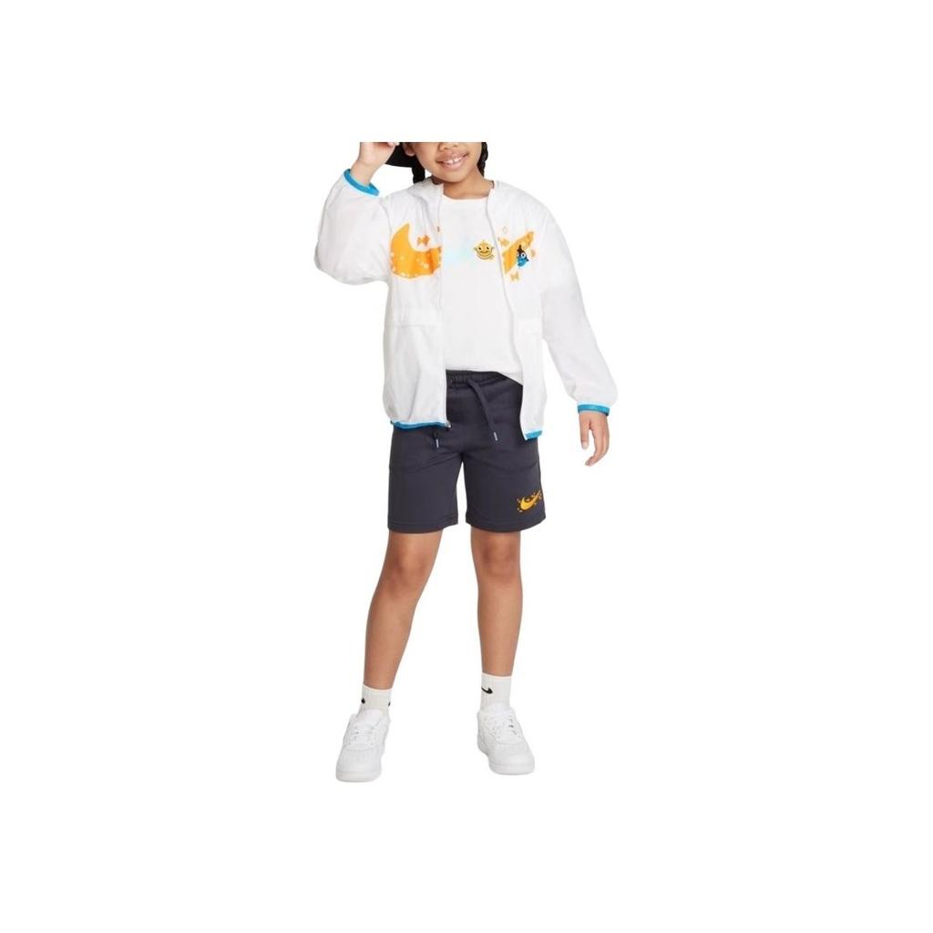 Nike Sportswear Coral Reef Cartoon Pattern Printed Crew Neck Short Sleeve T-Shirt Kids Tops White FQ0820-100