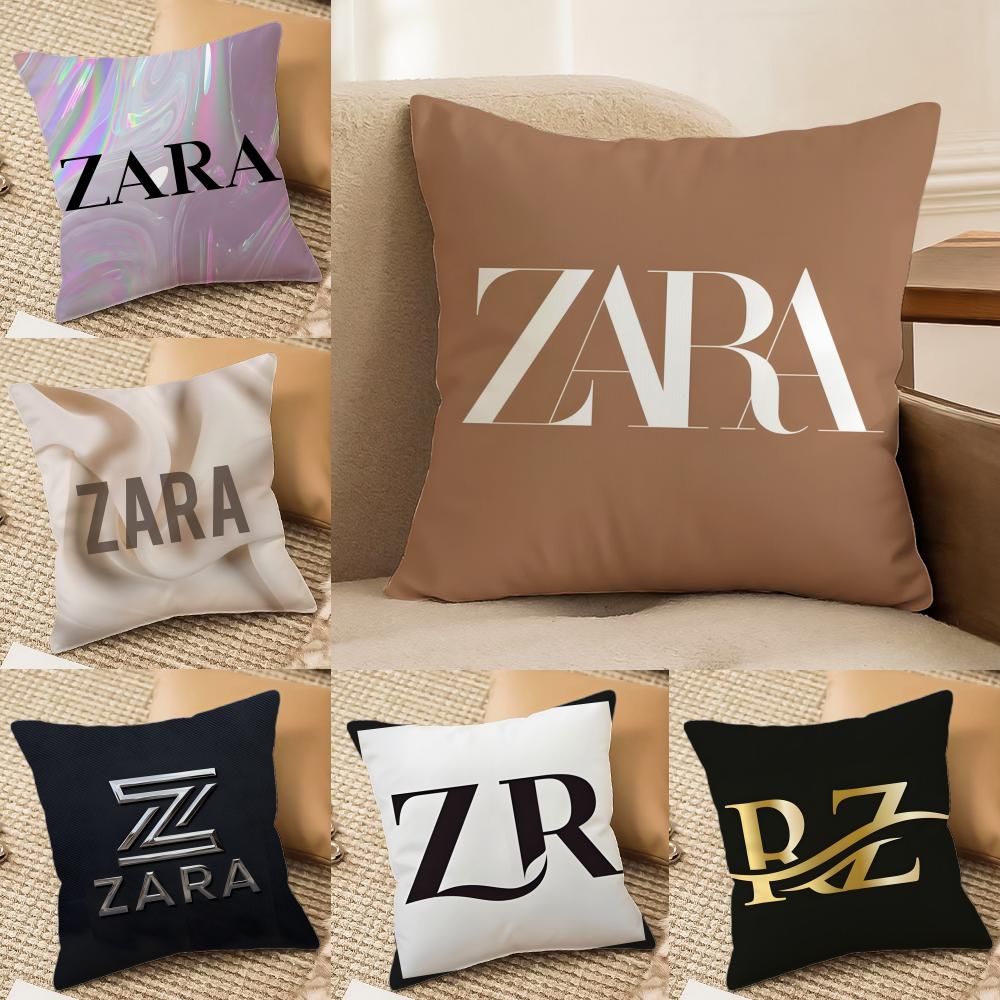 Fast Fashion Elegant Design ZARAA Cushion Cover Silky elegant Comfort Sofa Bed Invisible zipper Beach pillowcase