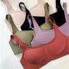 French Square Neck Jelly Strips Bra Soft Support No Steel Ring No Trace Thin Gather Underwear Women'S Comfortable Bra