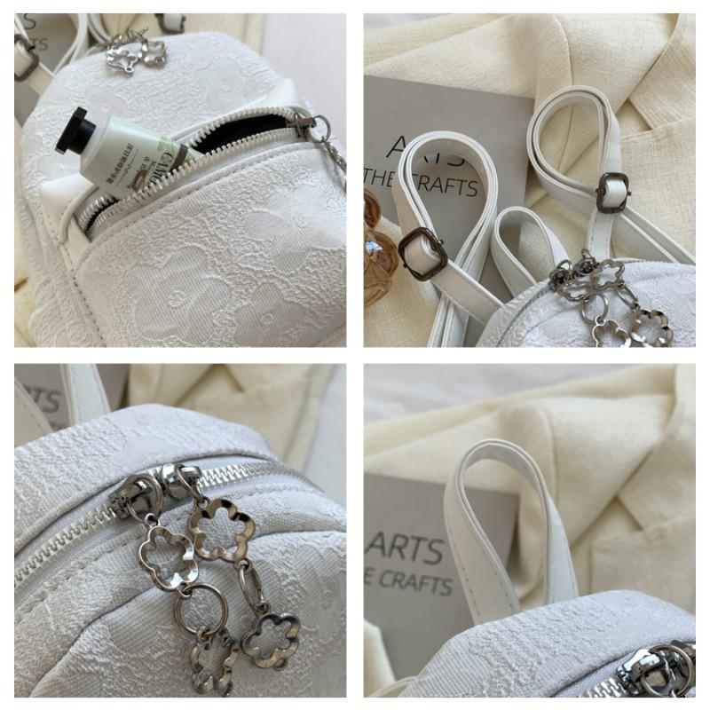 Popular Crossbody Small Bag Women's Spring New Leisure College Style Canvas Bag Jacquard Backpack