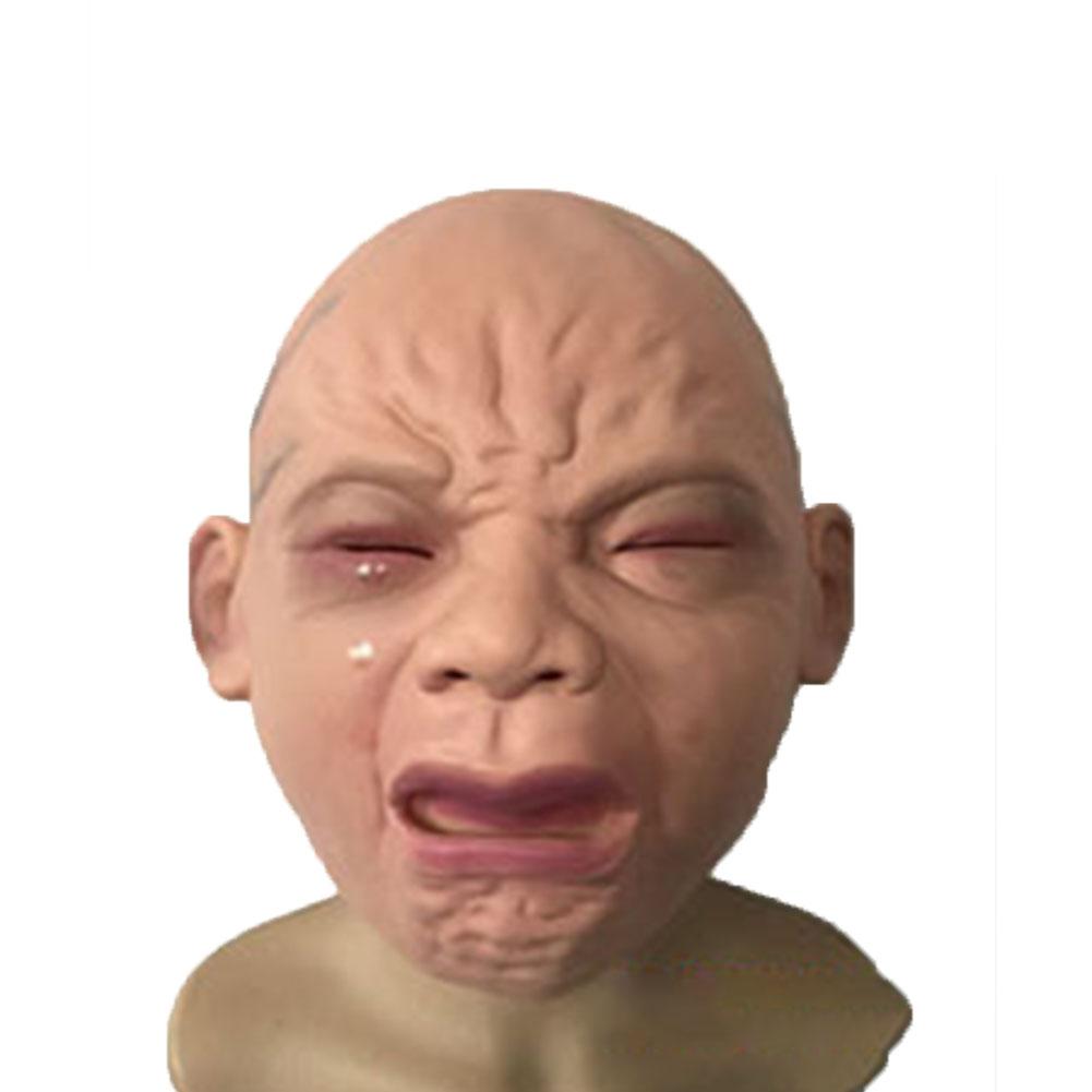 Halloween Mask Crying Face Mask Halloween Party Latex Headgear Crying face