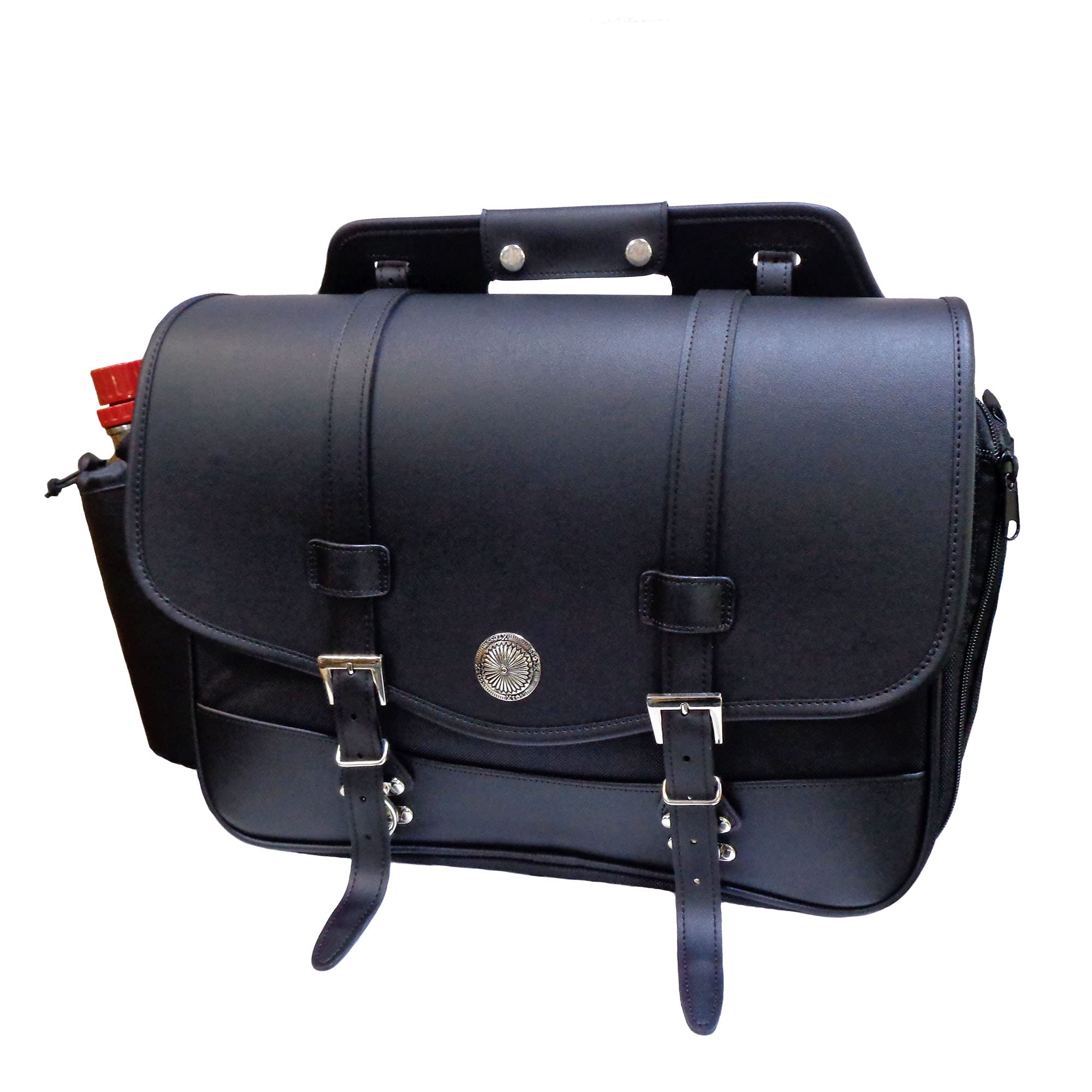 

Xross Cross Single Saddle Bag Side Bag Black Capacity Increase Function Large Capacity With Bottle Holder Rain Cover Included XC-020