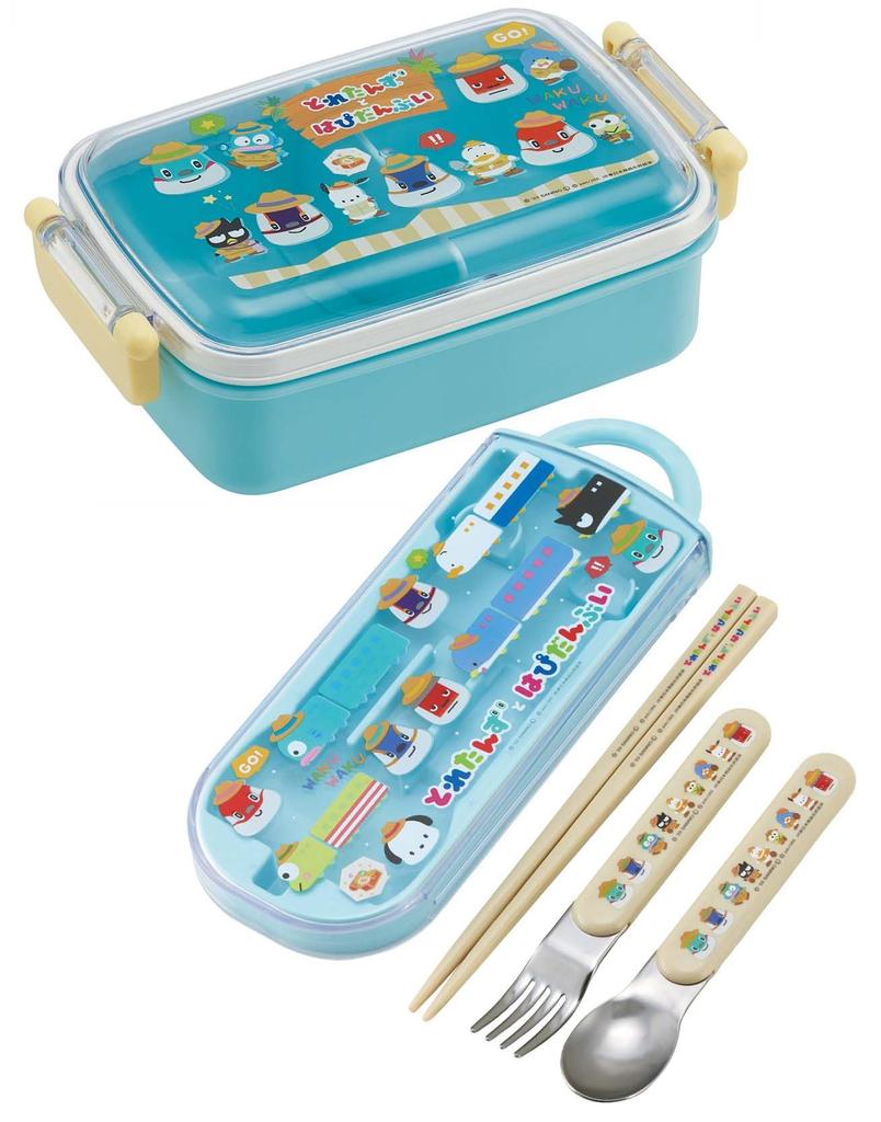 Skater Trio Set of and Toretans and Happy for Made in Chopsticks, Spoon, Fork, Danbu, Children, Antibacterial, Japan, TACC2AG-A