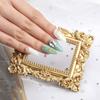 Women Exquisite Resin Nail Tips Display Board Hollow Embossed frame Photo props Nail photo frame