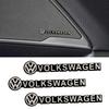 RUNTB1 Car Audio Decorate 3D Aluminum Emblem Badge Sticker Decal Accessories For VW R GTI Golf Beetle Polo Passat B6 Tiguan