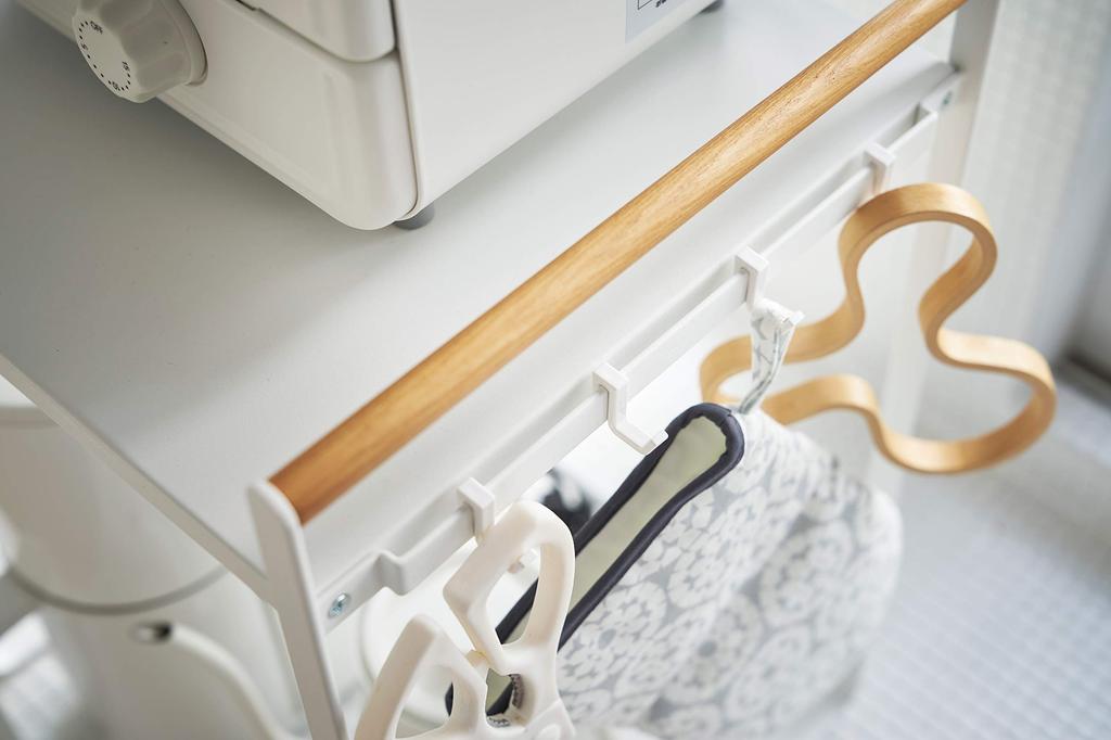 Yamazaki Tosca Kitchen Appliance W36 X D30 X with 3613 Scandinavian-style Rack, White, Approx. H47.5cm, Hooks,