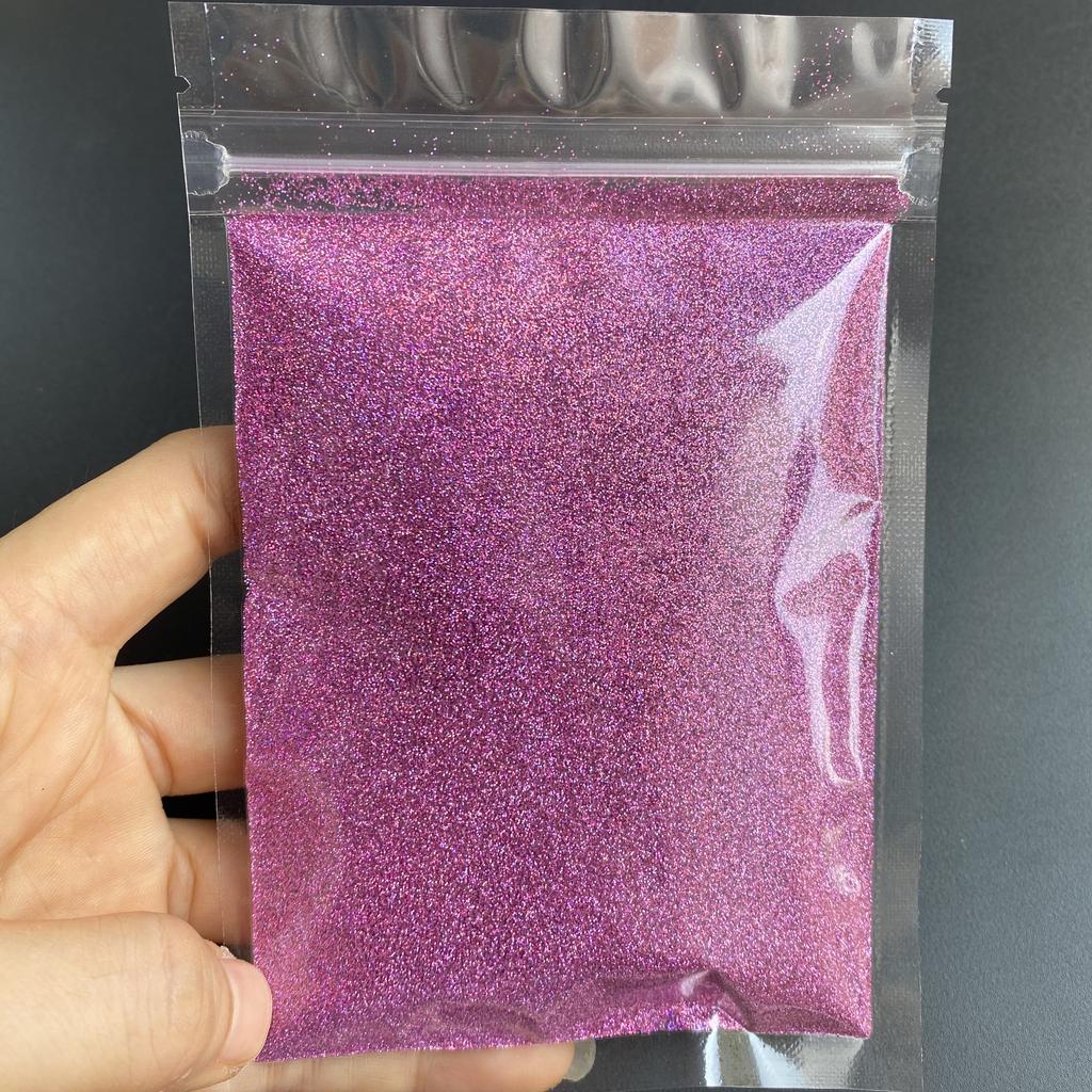 Bulk Solvent Resistant High Sparkling Holographic Glitter  Polyester Ultra Fine Glitter for Resin Crafts