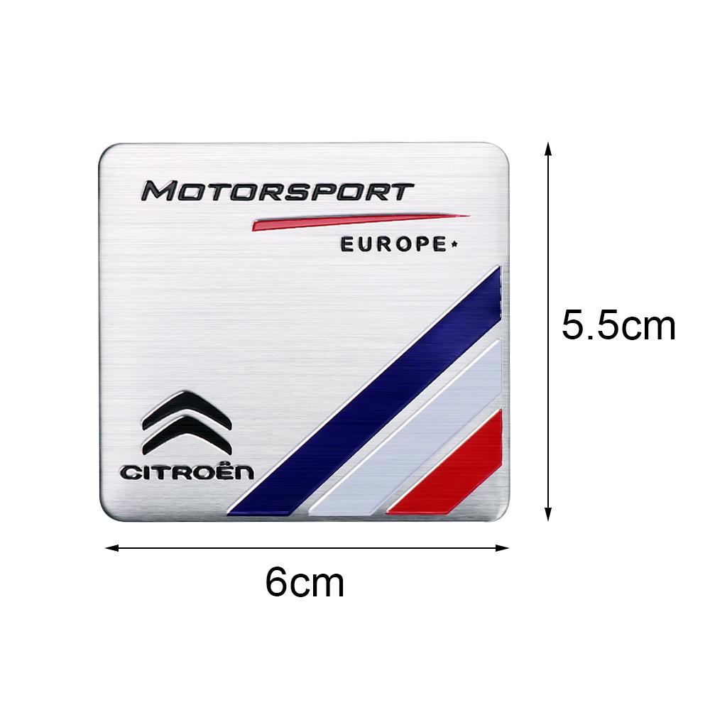 3D Aluminum Emblem Car Window Body Car Side Fender Decoration Stickers For Citroen Sport C3 C2 C5 Grand Picasso Auto Accessories