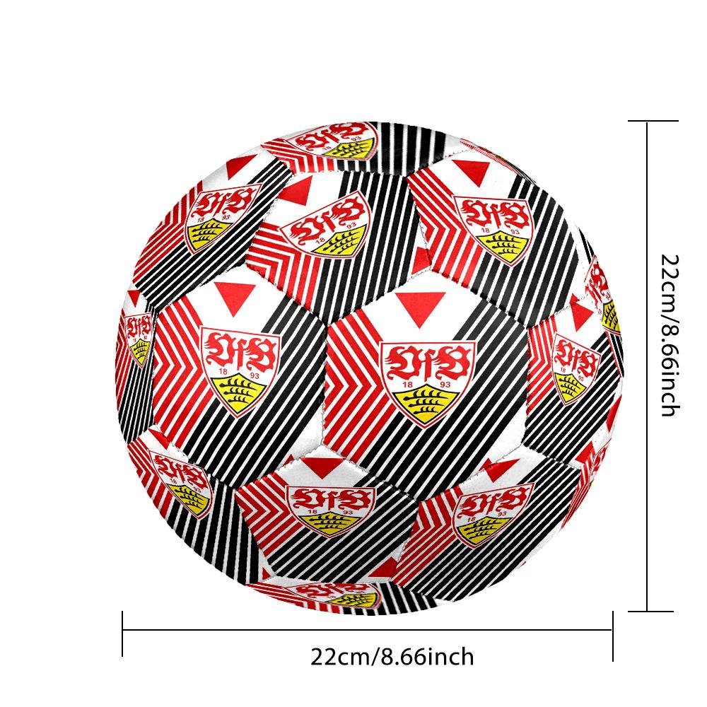 Stuttgart Football Club Indoor Soccer Ball Size 5 Colorful All Ages Machine Stitched PVC Competition Ready Durable High-Bounce