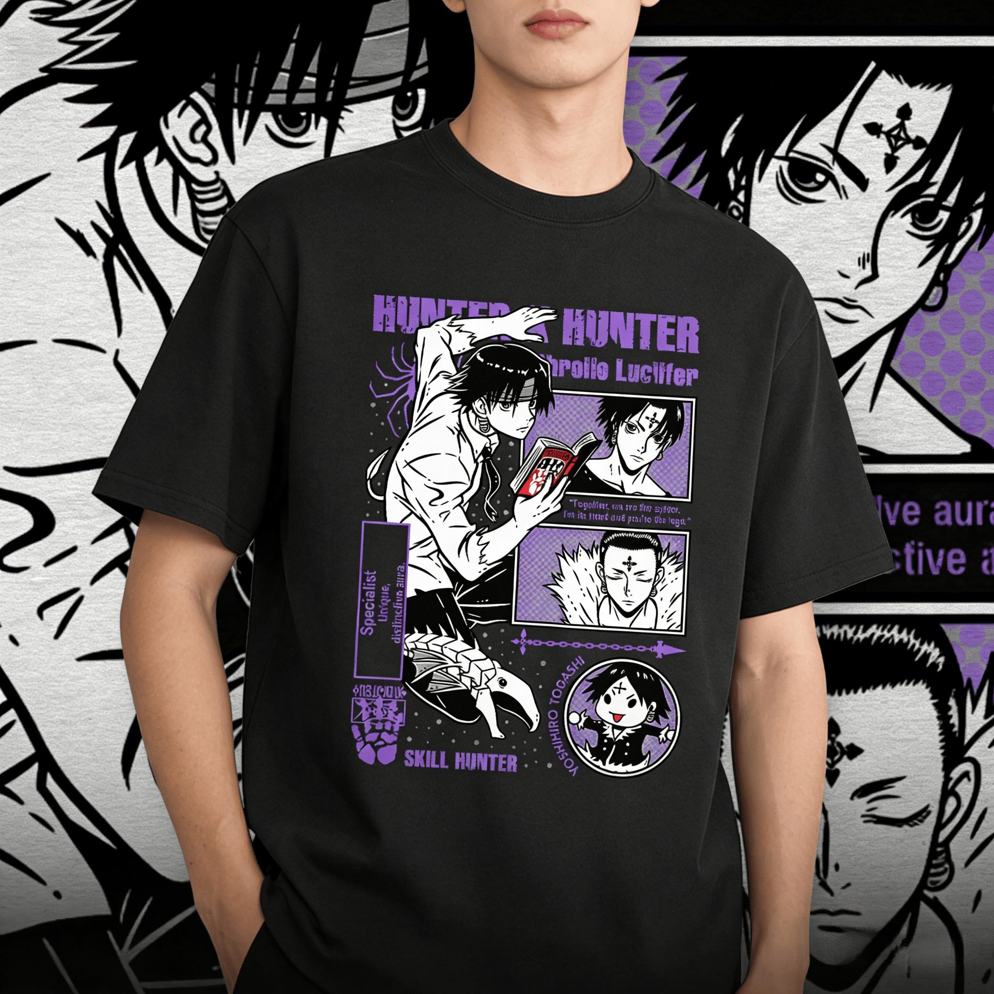 

Hunter X Hunter Chrollo Graphic Unisex TShirt Oversized 100 Cotton Unisex ONeck Short Sleeve Y2k Women Popular Streetwear Tee S разноцветный