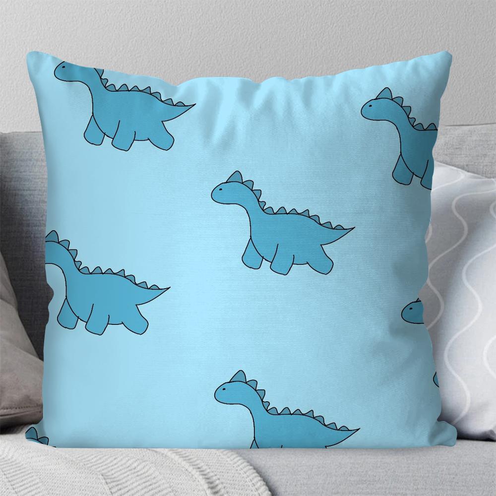 Niedlich Und Minimalistisch Dinosaurier Kissenbezug Quadratisches Kissen Schlafzimmer Sofa Freizeit Komfort Kissen Auto Wohnzimmer Heimdekoration 40X40