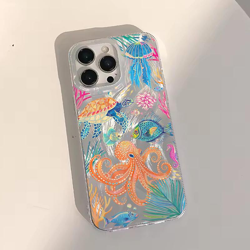 Tropical Fruits Flowers Marine Life Case For Samsung Galaxy S26 S25 Plus S24 FE A56 A55 A15 A53 A36 A16 S22 S23 S26 Ultra Cover