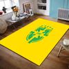 Brazil Flag Inspired Emblem Rug Non-slip Rug Suitable for Living Room and Bedroom Sofas