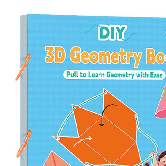 Set Pull String 3D Geometry Learning Book Early Education DIY