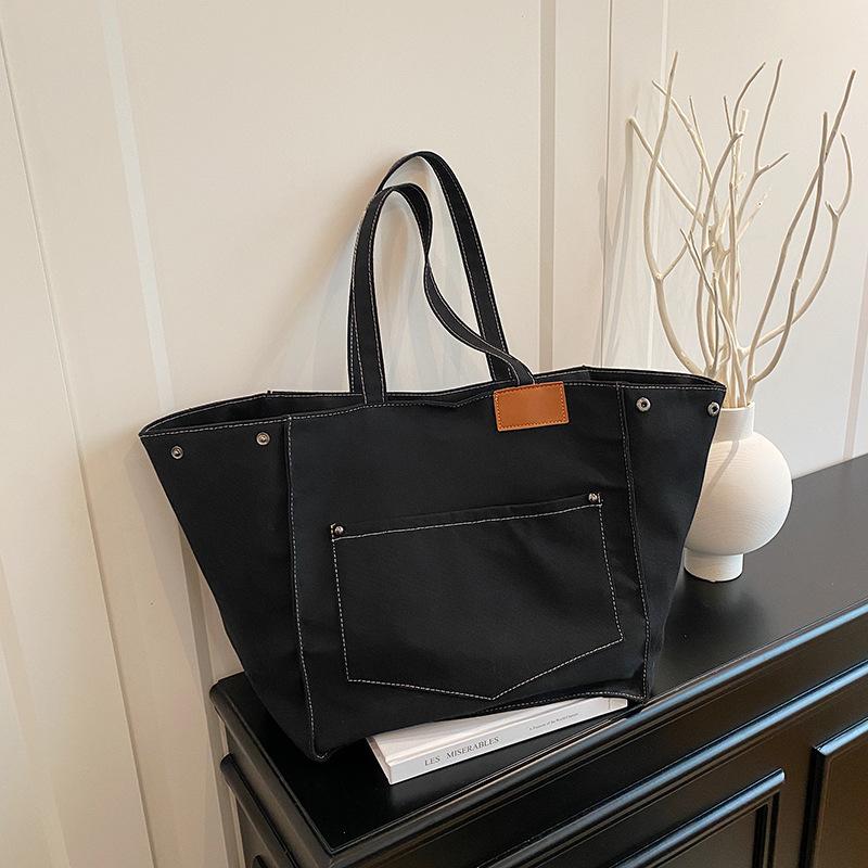 Casual and Simple Commuting Tote Bag Versatile Student Class Single-shoulder Tote Bag