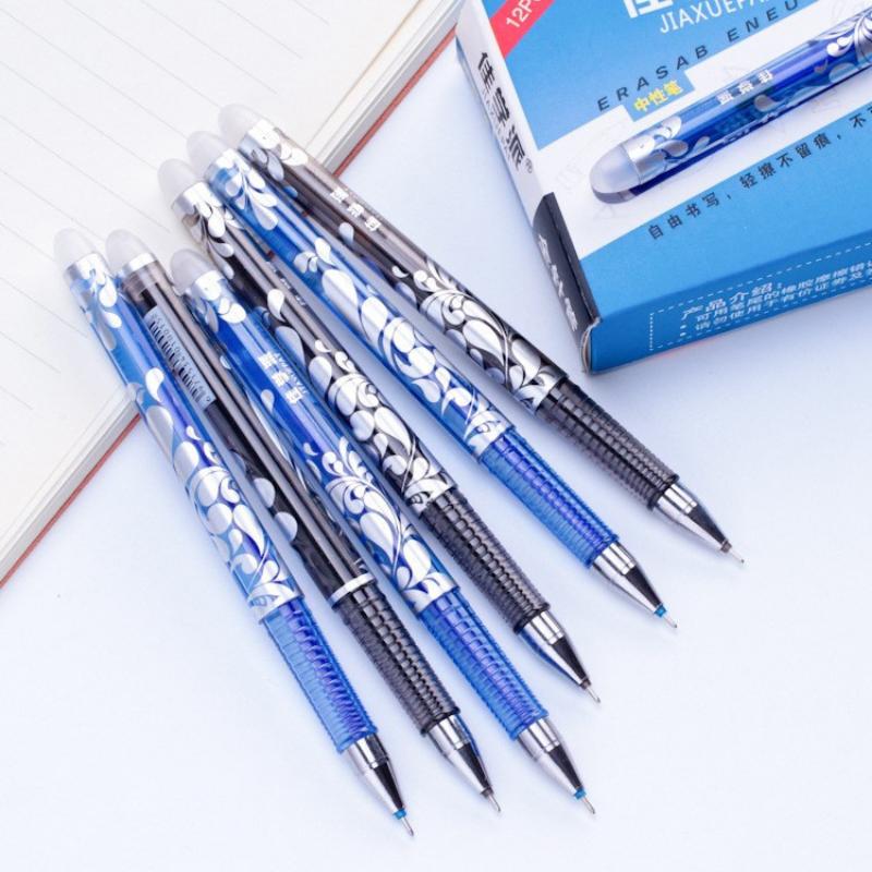 22Pcs/Set Erasable Pen Gel Pens 0.5mm School Supplies Blue Black Ink Refills Rod Writing Gel Pen Office Stationery Kids Pens