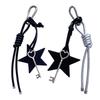 Stylish Star Pendant PU Leather Keychain Braided Rope Keyring For Bags Trendy Accessory for Handbags and Purses