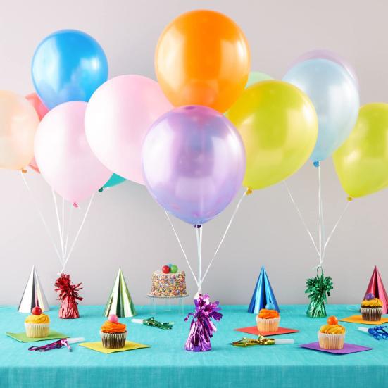4Pcs Golden Metallic Balloon Weights Holder Reusable Non-Slip Balloons Pendants Graduation Party Christmas Wedding Decoration