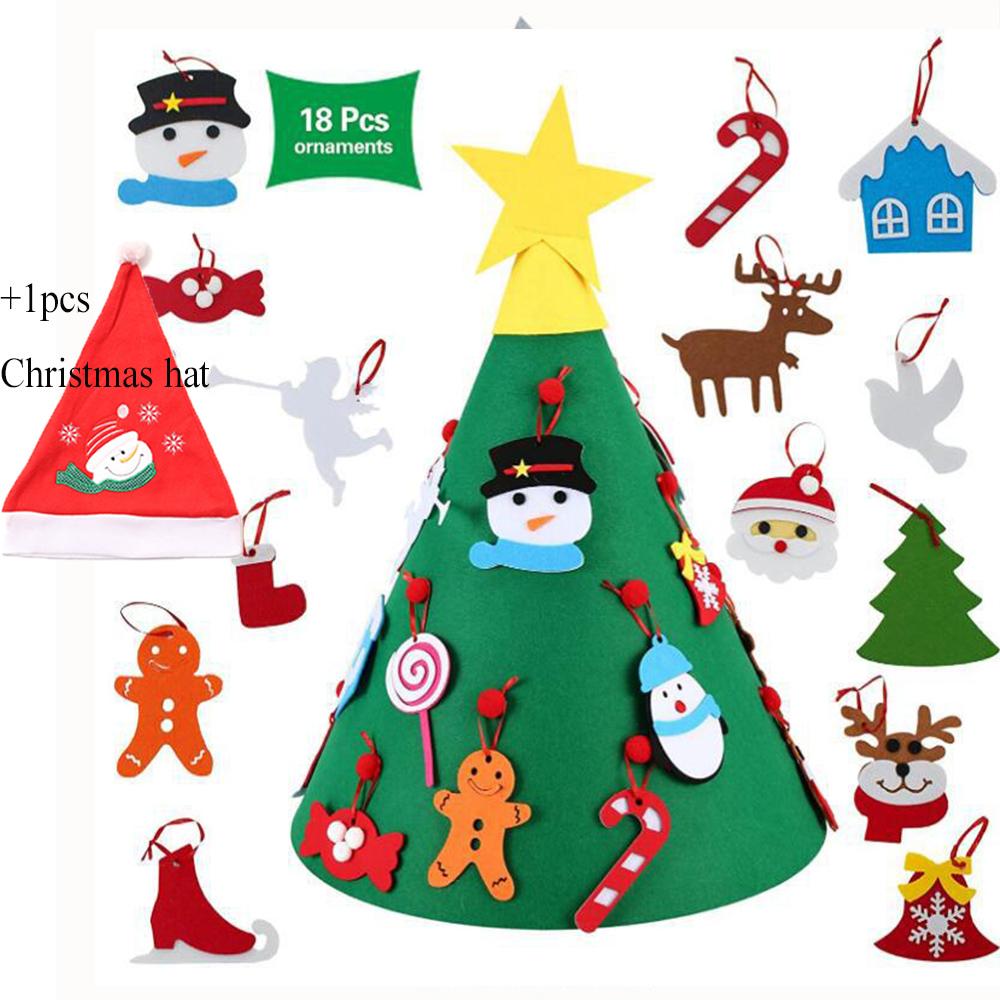 Anul Nou Craciun Decoratiuni pentru agatat pe usi de Craciun Set de brad de Craciun DIY cu ornamente pentru copii Cadouri de Craciun