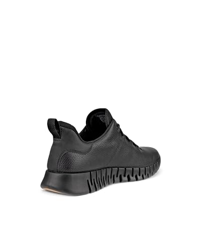 ECCO GRUUV Herren Echtleder Sneaker, Größe M, GORE-TEX Wasserdicht, Schwarz, Größen 26.5cm-27.0cm, 3E, 52522401001