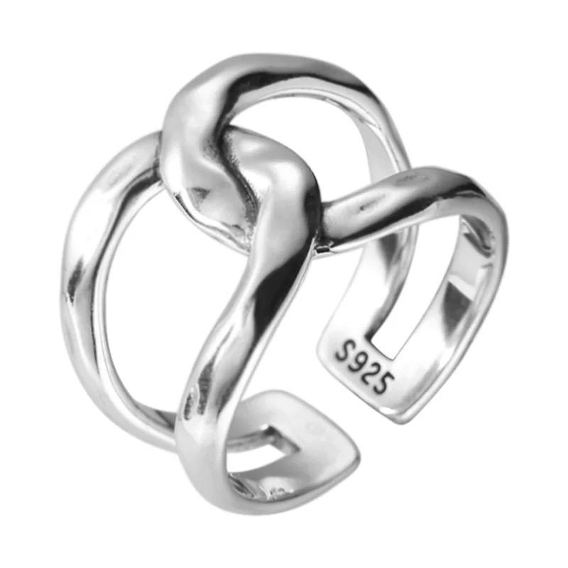 Copper Finger Rings For Women Vintage Cross Couple Minimalist Ring Party Jewelry Gift Prevent Allergy