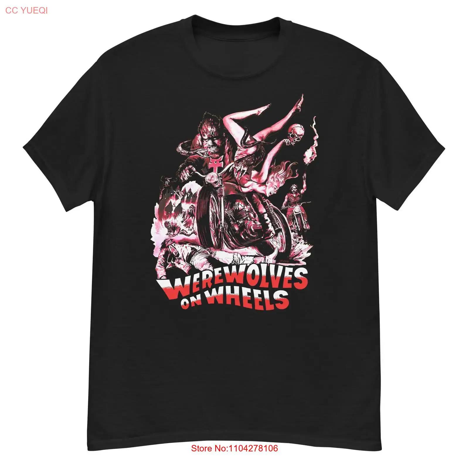 

Werewolves on Wheels cult horror film fan art t shirt vintage Washed designer clothes Breathable Slightly Soft Stylish 5XL різнокольоровий