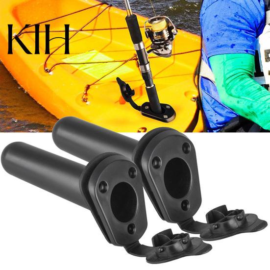 Universal Kayak Pole Flush Mount Fishing Rod Holder Bracket Rack with Cap Cover