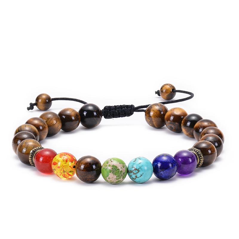 JYL TS Bracelet Colorful Natural Stone  Energetic Beads Brings Vitality & Joy