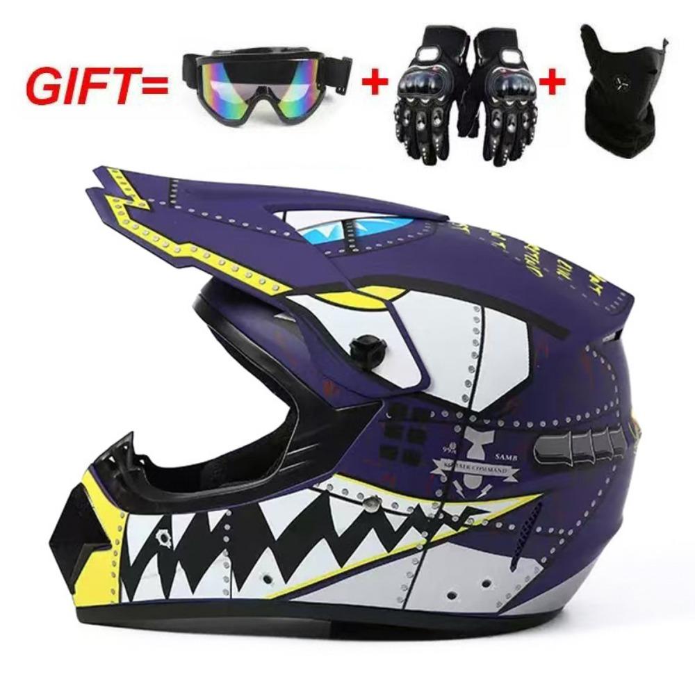 Cool Helmet Junior Motorcycle Helmet Mountain Bike ATV Off-Road Vehicle Helmet