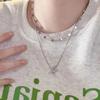 Fashion Star Pendant Necklace Stackable Long Chain Sweater Chain for Women Statement Choker Clavicle Chain Jewelry