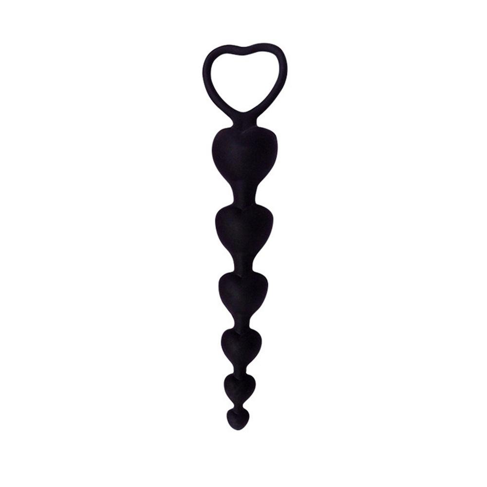 Heart-Shaped Silicone Beads for Men and Women Sex Product Sex Product GAY Couple Anal Masturbation Device Adult Sex Product