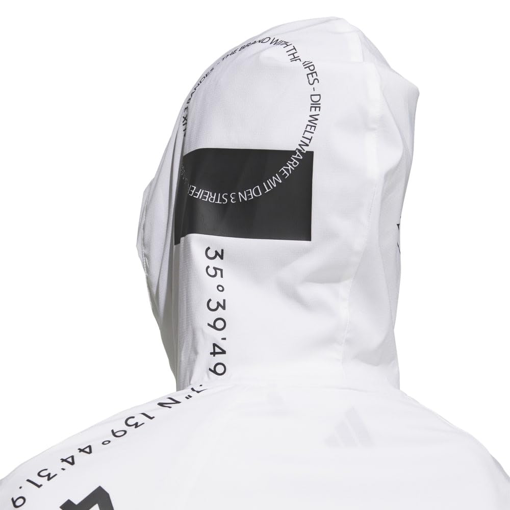 Adidas Golf Stretch Anorak Hoodie Golf White HEAT.RDY Jacket, Men's,