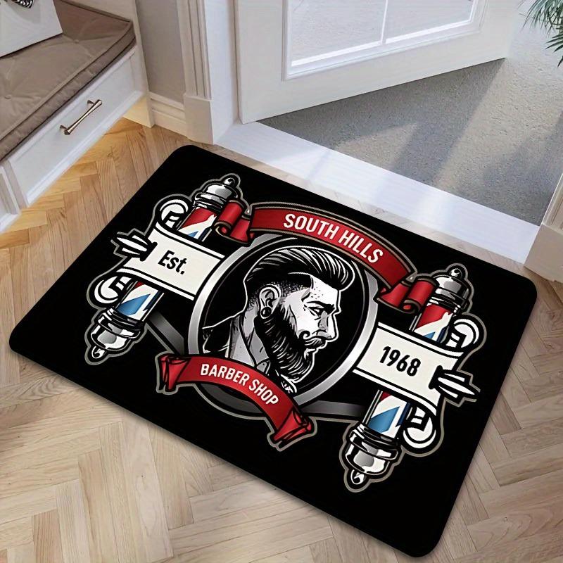 

1 шт., ретро килимок для дверей на вулицю з фланелі, тематика перукарні Наньшань 40x60cm/15.7*23.62inch