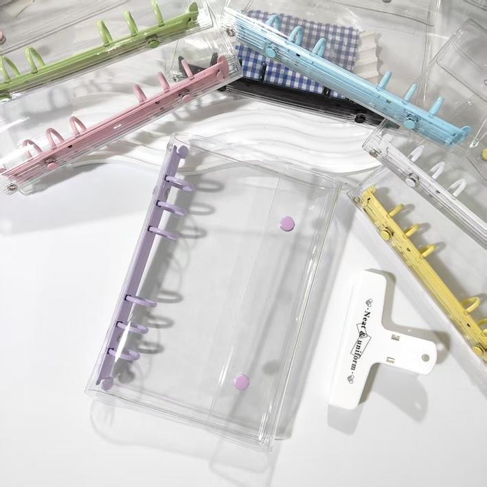 Transparent PVC HONGEN Gift Binder Case Hand Ledger Simple Storage Cover 60 Sheet Spiral Core Loose-leaf Notebook A3