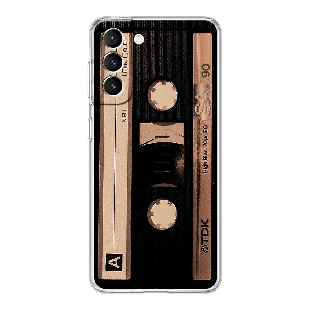 Phone Case For Samsung Galaxy S25 S24 S23 FE S22 Ultra S20 S21 5G S10 S9 Plus S10E S8 Clear Cover Magnetic Radio Tape Cassette