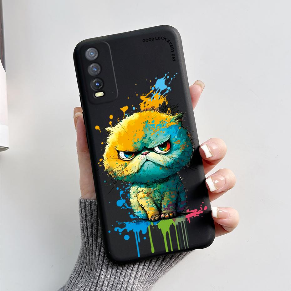 Soft Case For Vivo V2027 Cover Vivo Y11s Y12s Y12a Y20 Y20s Y20i Phone Cases Cute Rabbit Panda Pattern Silicon Capas For Y20 20S