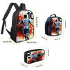 3PCS No.10 Football Player Rucksack Set | Roomy Casual Backpack with Matching Clutch & Tote Tote, Ideal for Daily Use