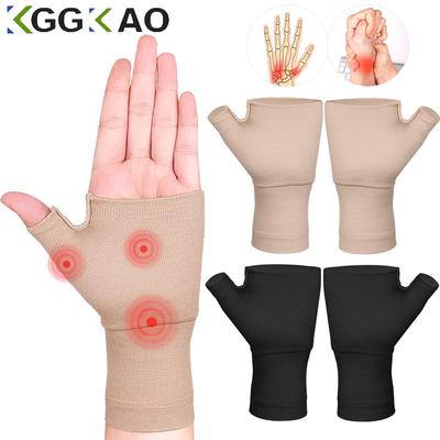 1 Paire Gants de Compression Arthrite Demi-Doigts, Manchon de Soutien Poignet et Pouce Unisexe, Parfait pour le Tunnel Carpien, la Dactylographie