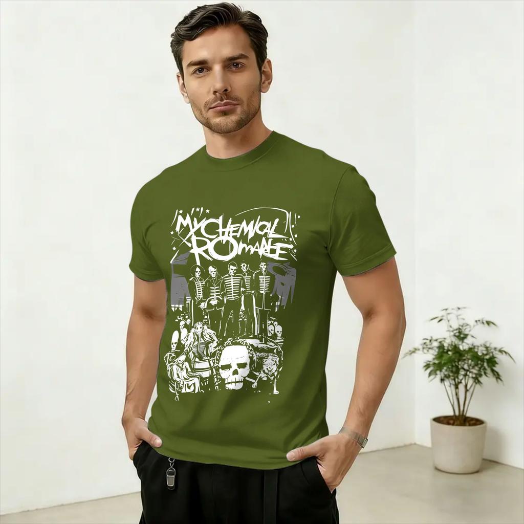 Unisex's T-Shirt MCR Band The Black Parade 2026 Tour Merch Fashion Cotton Tee Shirt Short Sleeve T Shirts Round Collar 4XL 5XL 6XL