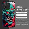 Tempered Glass Phone Case for Motorola Moto G85 G84 G75 G55 Edge 50 Fusion 40 Neo 30 Pro Cover Japan Ghost Face Samurai Pattern