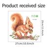 Cartoon Cute Squirrel with Pinecone Wall Sticker for Kids Room Kindergarten Home Decor Self-Adhesive Removable Decal